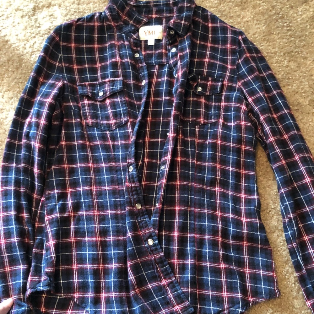 Plaid button down